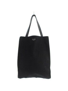 Celine Cabas Phantom Tote Canvas Contrast Bicolor Black White